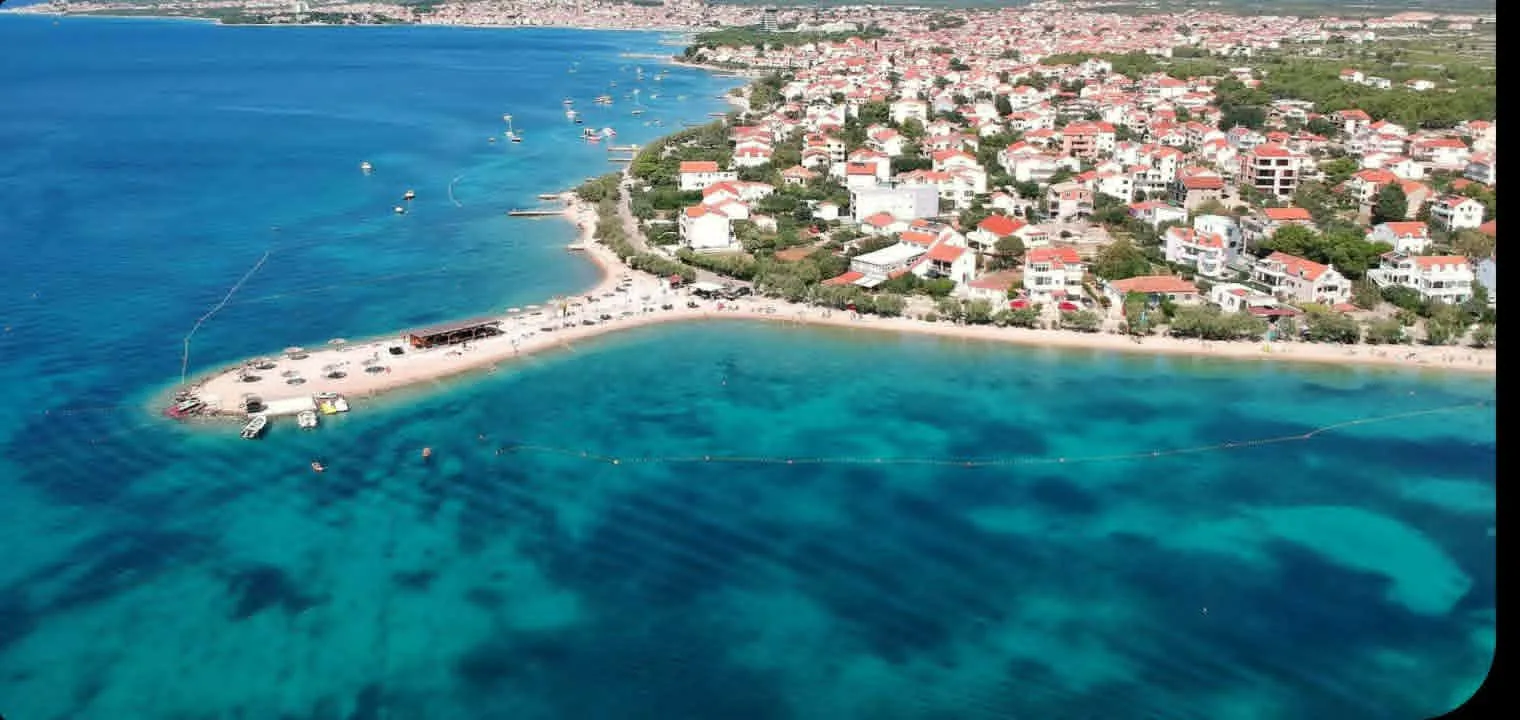 Apartman Ana — Pogled na Srimu i Vodice iz zraka
